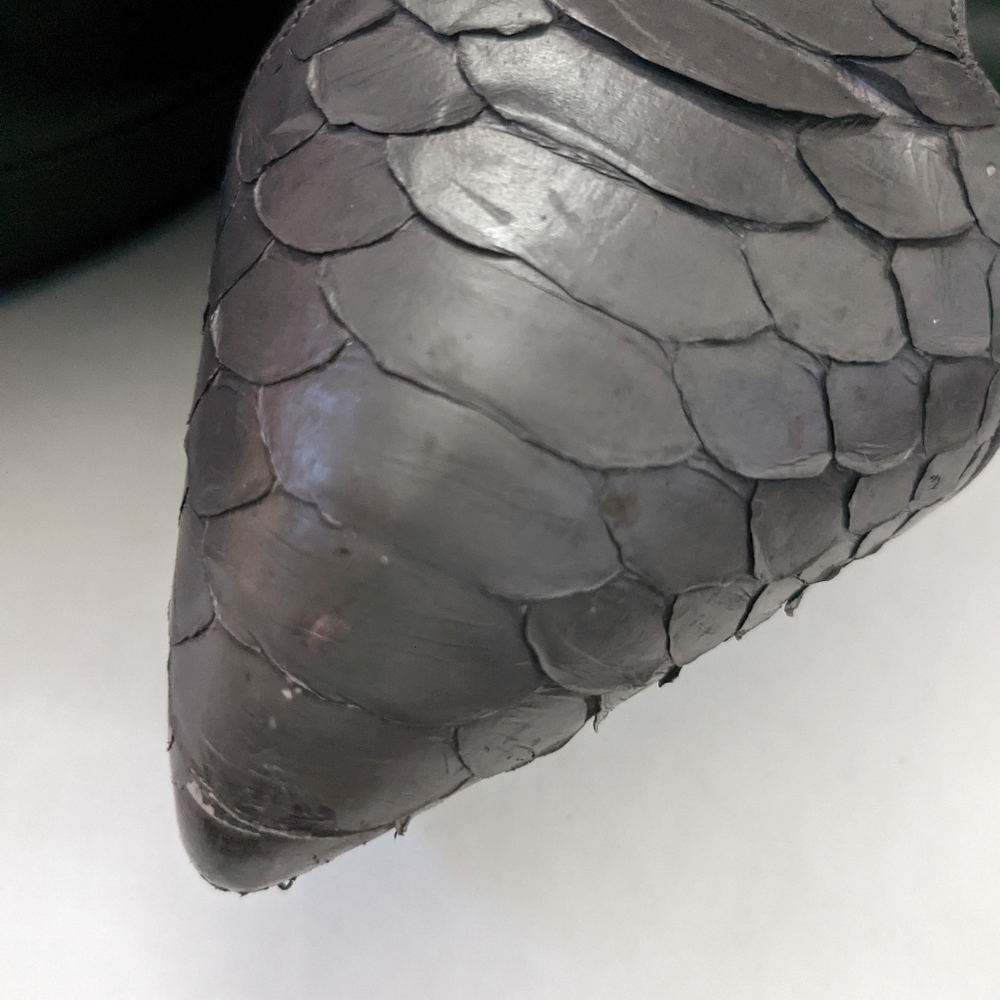 Saint Laurent Tribute Grey Black Python Leather J… - image 3